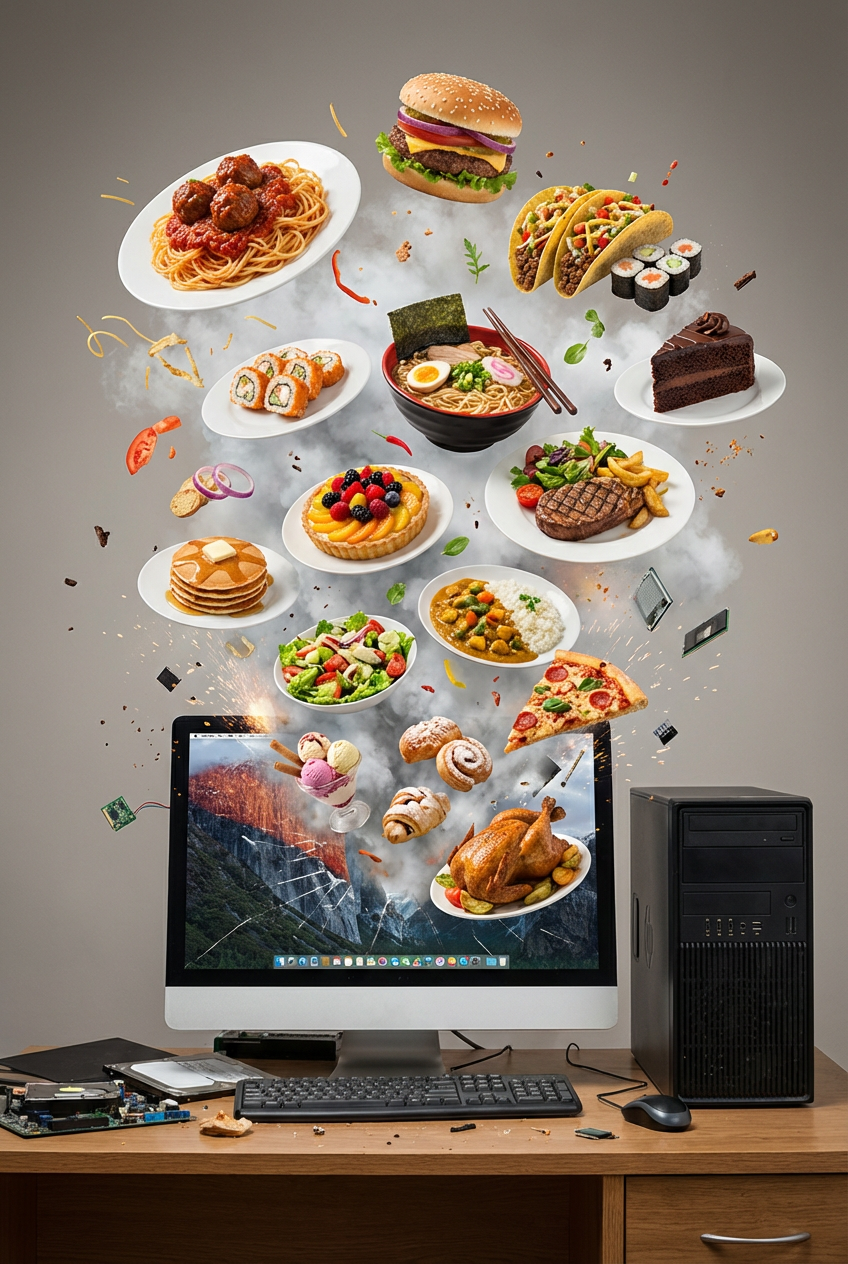 Beautiful AI-generated food photography